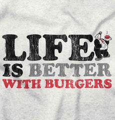Better With Burgers Toddler Football Jersey Tee-Direct To Garment Print-Brisco Baby