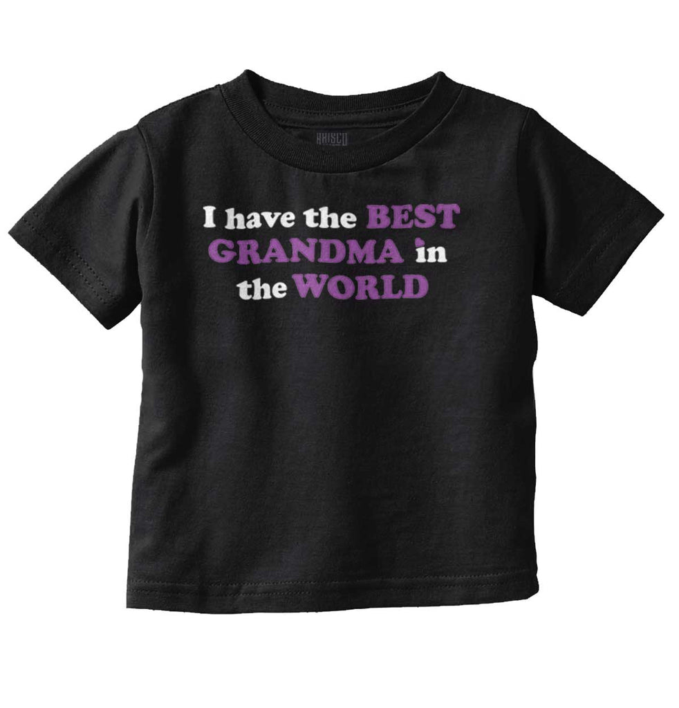 Best Grandma In The World Infant Toddler T Shirt-Direct To Garment Print-Brisco Baby