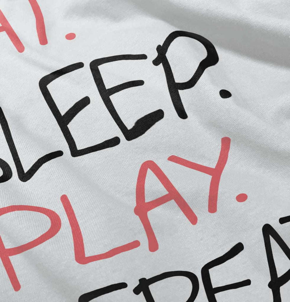 Eat Sleep Play Infant Baby Bib-Direct To Garment Print-Brisco Baby