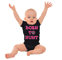 Cute Born To Hunt Deer Romper Bodysuit-Direct To Garment Print-Brisco Baby