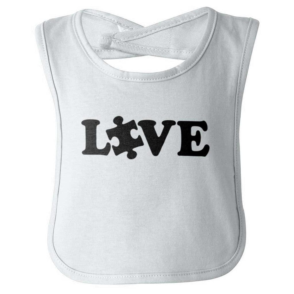 Love Autism Infant Baby Bib-Direct To Garment Print-Brisco Baby