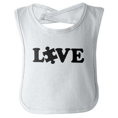 Love Autism Infant Baby Bib-Direct To Garment Print-Brisco Baby