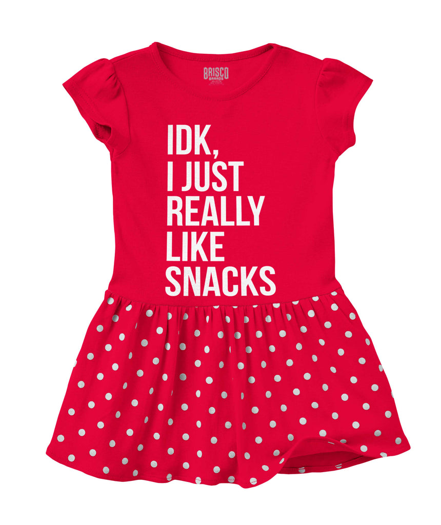 Really Like Snacks Baby Polka Dot Skirt Dress-Direct To Garment Print-Brisco Baby