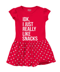 Really Like Snacks Baby Polka Dot Skirt Dress-Direct To Garment Print-Brisco Baby