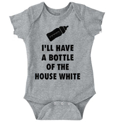 House White Romper Bodysuit-Direct To Garment Print-Brisco Baby