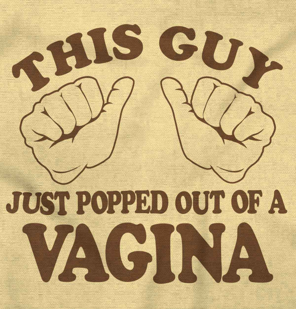 Popped Out of Vagina Romper Bodysuit-Direct To Garment Print-Brisco Baby