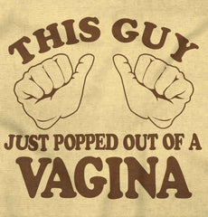 Popped Out of Vagina Romper Bodysuit-Direct To Garment Print-Brisco Baby