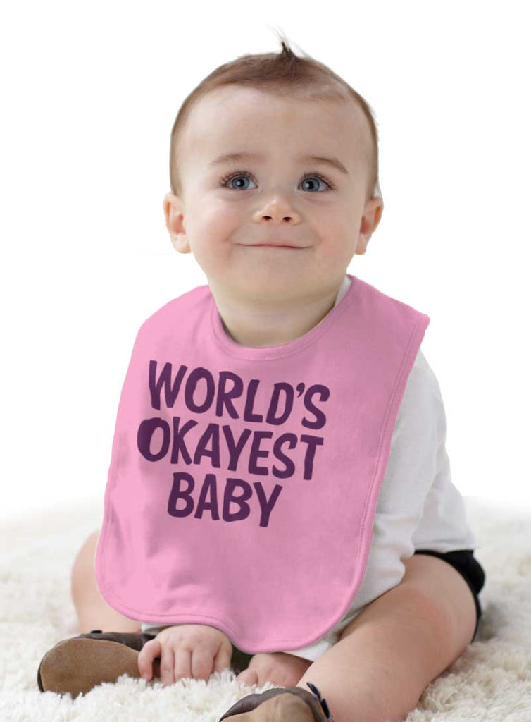 Okayest Baby Infant Baby Bib-Direct To Garment Print-Brisco Baby