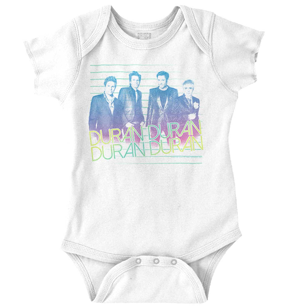 Faded Duran Duran Romper Bodysuit-Direct To Garment Print-Brisco Baby