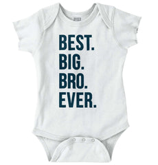 Best Big Bro Ever Romper Bodysuit-Direct To Garment Print-Brisco Baby