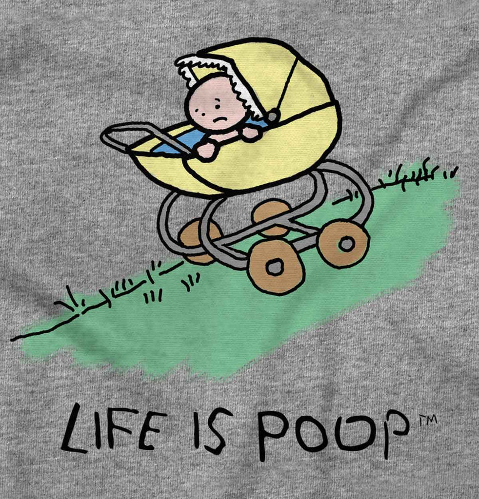 Downhill Stroller Infant Toddler T Shirt-Direct To Garment Print-Brisco Baby