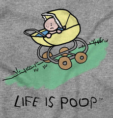 Downhill Stroller Infant Toddler T Shirt-Direct To Garment Print-Brisco Baby