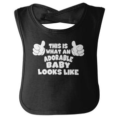 Adorable Looks Like Infant Baby Bib-Direct To Garment Print-Brisco Baby