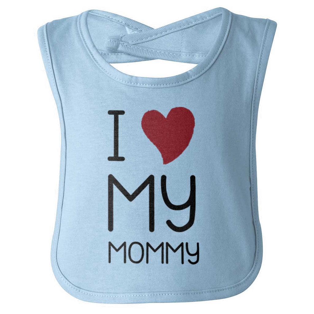 Love My Mommy Infant Baby Bib-Direct To Garment Print-Brisco Baby