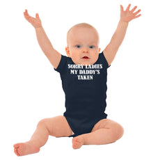 Daddy's Taken Romper Bodysuit-Direct To Garment Print-Brisco Baby