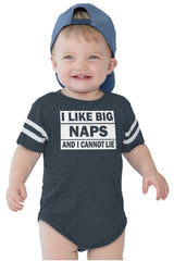 Big Naps Football Romper Bodysuit-Direct To Garment Print-Brisco Baby