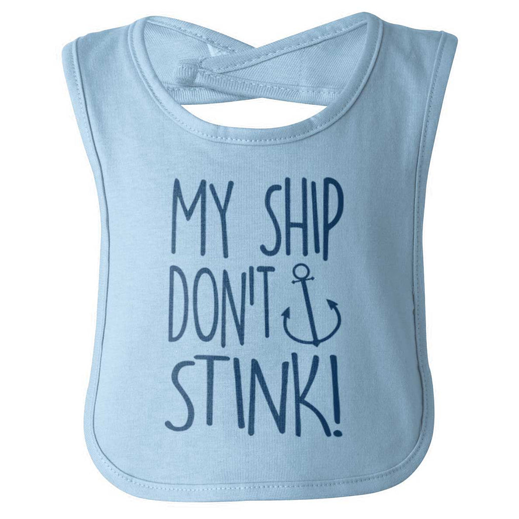 Ship Don't Stink Infant Baby Bib-Direct To Garment Print-Brisco Baby