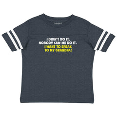 I Didn't Do It Toddler Football Jersey Tee-Direct To Garment Print-Brisco Baby