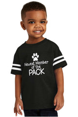 Member of the Pack Toddler Football Jersey Tee-Direct To Garment Print-Brisco Baby