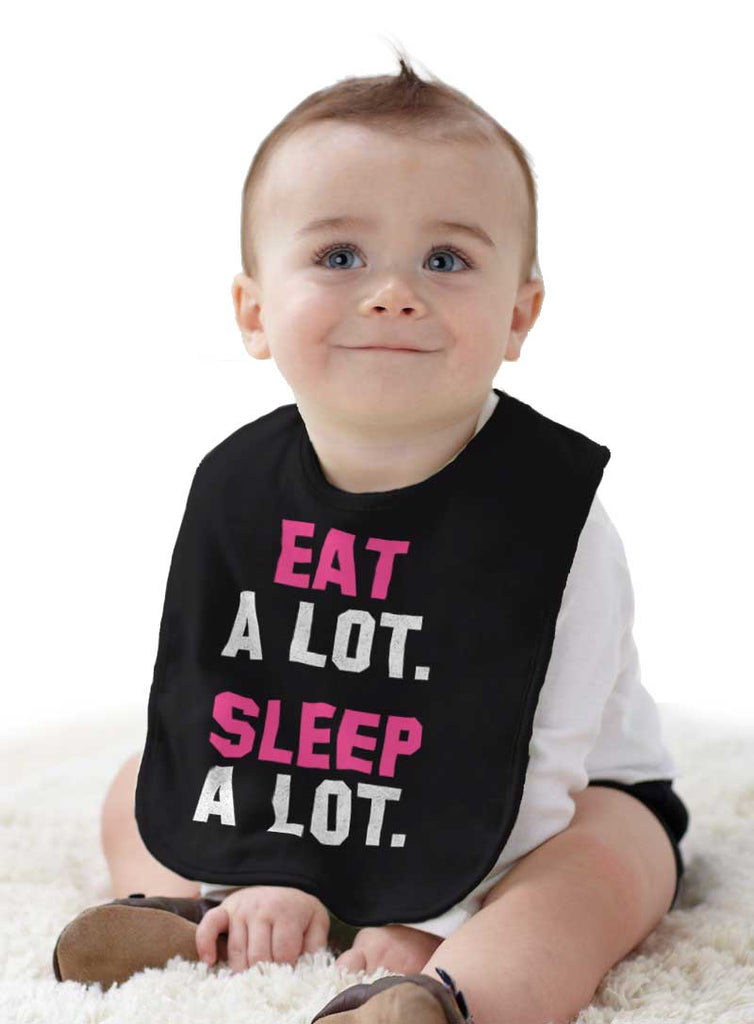 Sleep A Lot Infant Baby Bib-Direct To Garment Print-Brisco Baby