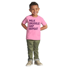 Milk Snuggle Nap Infant Toddler T Shirt-Direct To Garment Print-Brisco Baby