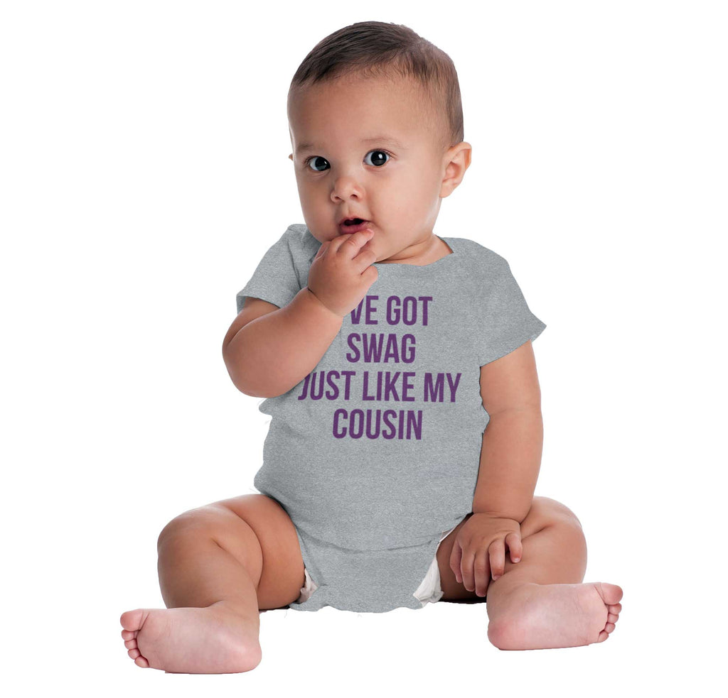 Swag Like Cousin Romper Bodysuit-Direct To Garment Print-Brisco Baby