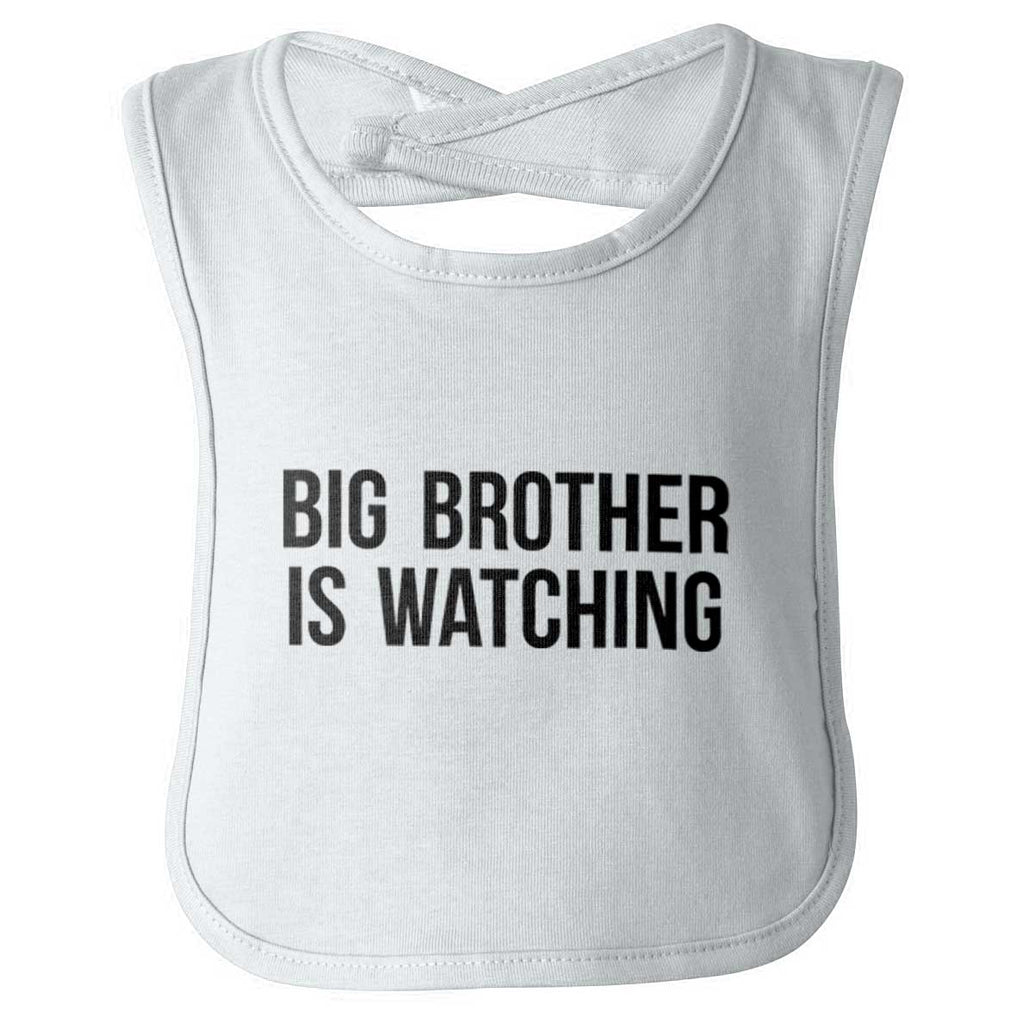 Big Brother Is Watching Infant Baby Bib-Direct To Garment Print-Brisco Baby