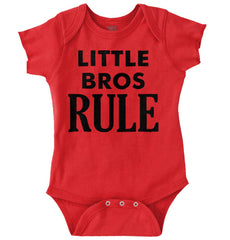 Little Bros Rule Romper Bodysuit-Direct To Garment Print-Brisco Baby