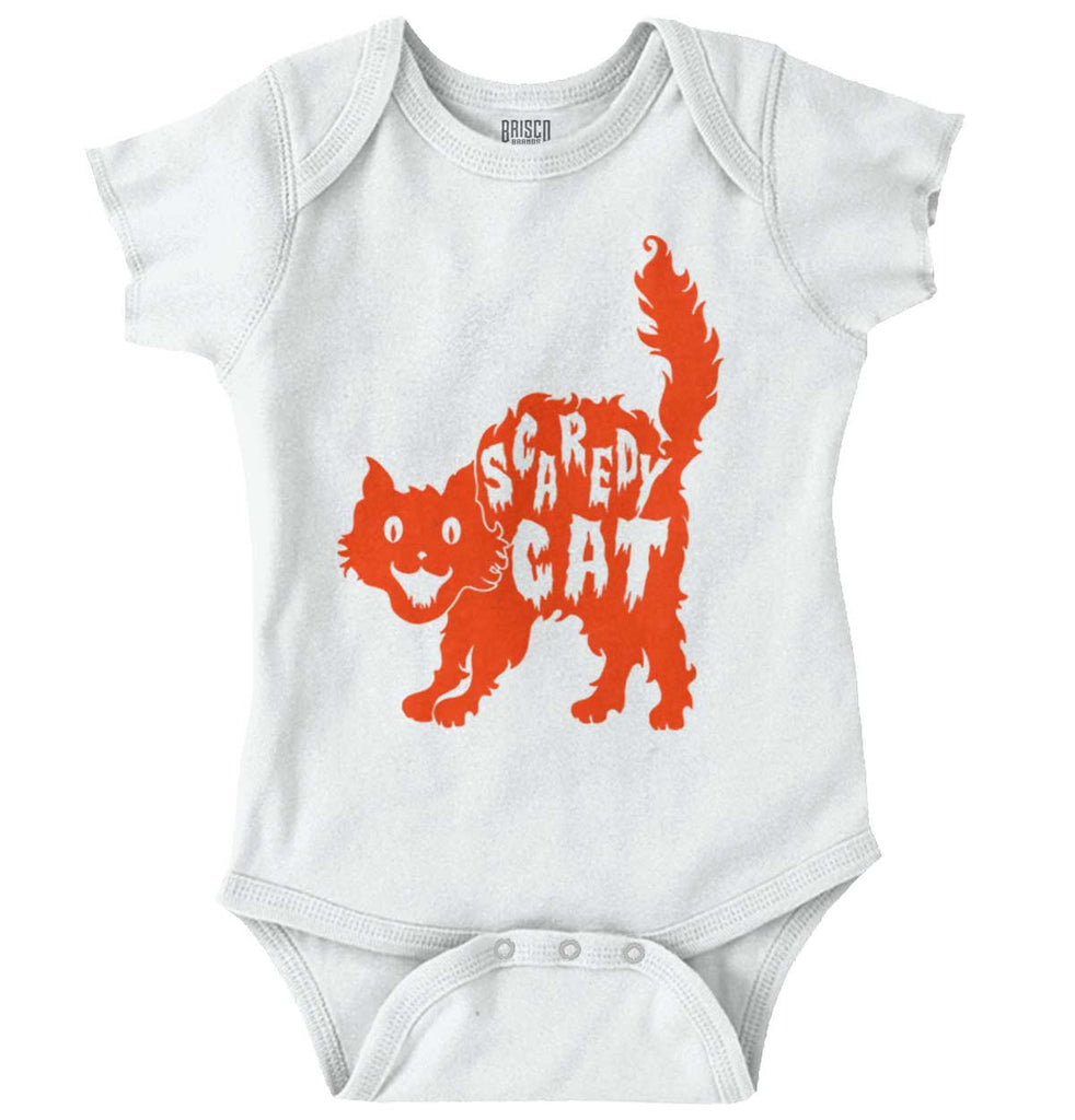 Scaredy Cat Romper Bodysuit-Direct To Garment Print-Brisco Baby