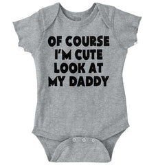 I'm Cute Romper Bodysuit-Direct To Garment Print-Brisco Baby