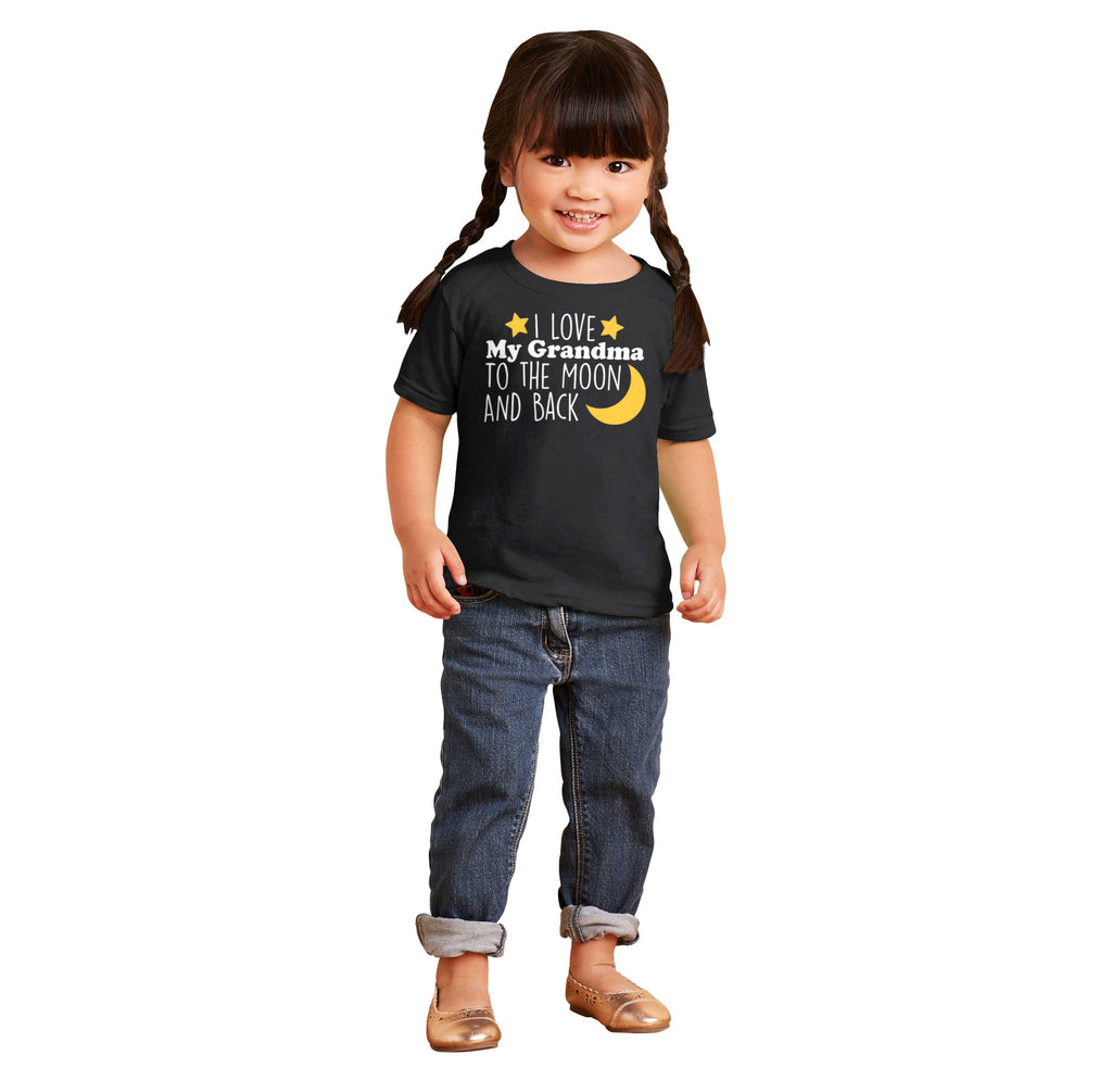 Grandma To Moon And Back Infant Toddler T Shirt-Direct To Garment Print-Brisco Baby