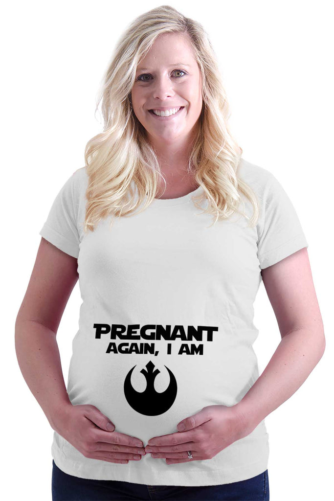 Pregnant Again, I Am Maternity T-Shirt-Direct To Garment Print-Brisco Baby
