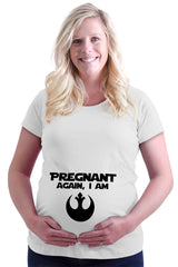 Pregnant Again, I Am Maternity T-Shirt-Direct To Garment Print-Brisco Baby