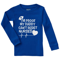 Can't Resist Nurses Solid Baby Pajama Top-Direct To Garment Print-Brisco Baby