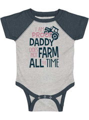 Farm All The Time Raglan Romper Bodysuit-Direct To Garment Print-Brisco Baby