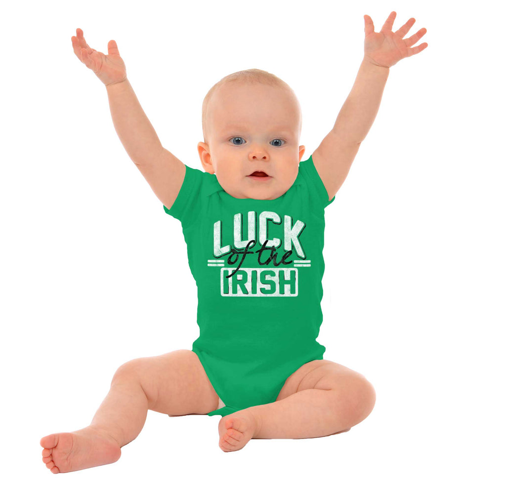 Luck Of The Irish Romper Bodysuit-Direct To Garment Print-Brisco Baby
