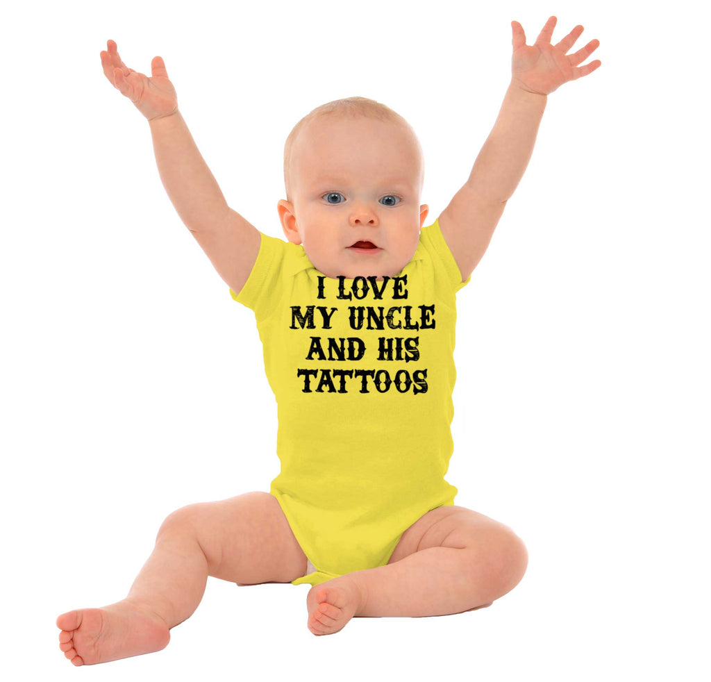 Uncle's Tattoos Romper Bodysuit-Direct To Garment Print-Brisco Baby