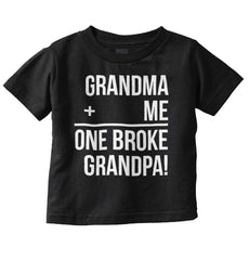 One Broke Grandpa Infant Toddler T Shirt-Direct To Garment Print-Brisco Baby