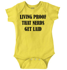 Nerds Get Laid Romper Bodysuit-Direct To Garment Print-Brisco Baby