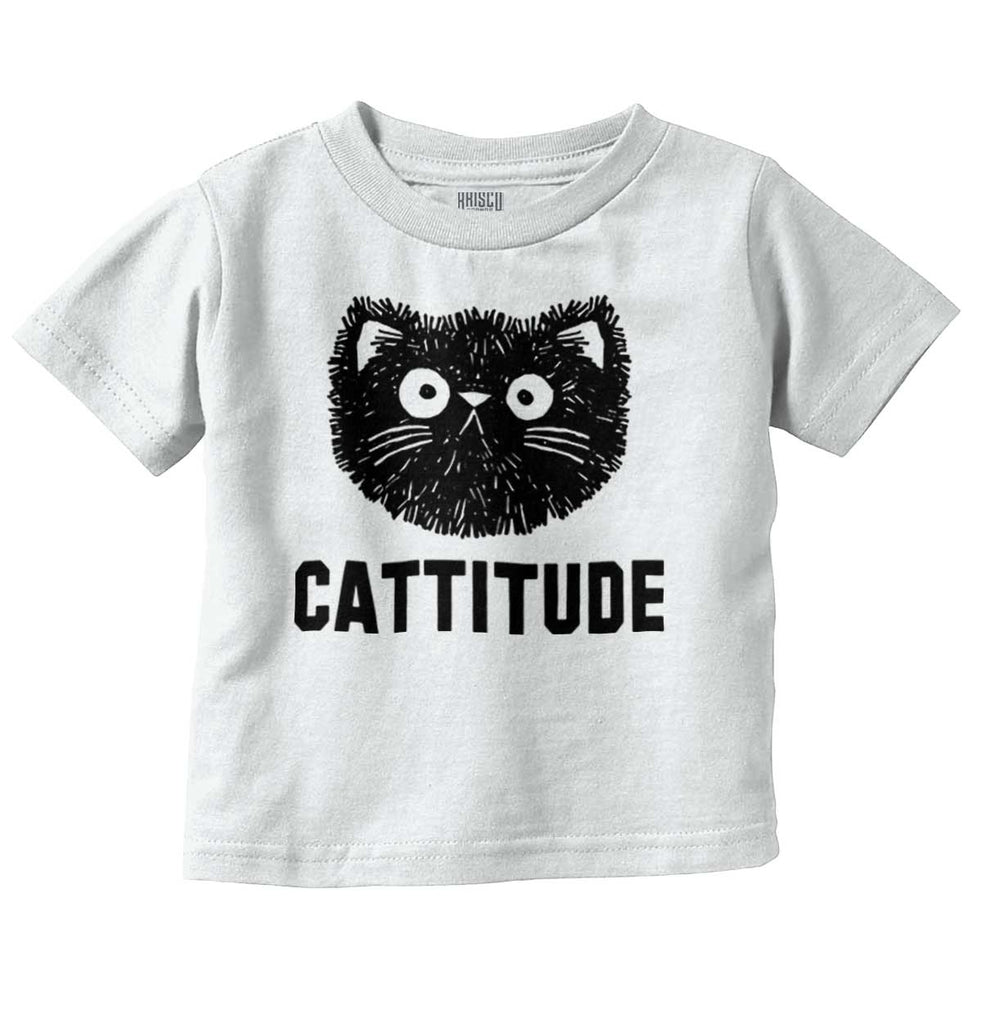 Cattitude Infant Toddler T Shirt-Direct To Garment Print-Brisco Baby