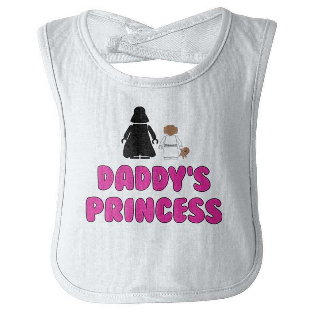 Daddy's Princess Infant Baby Bib-Direct To Garment Print-Brisco Baby