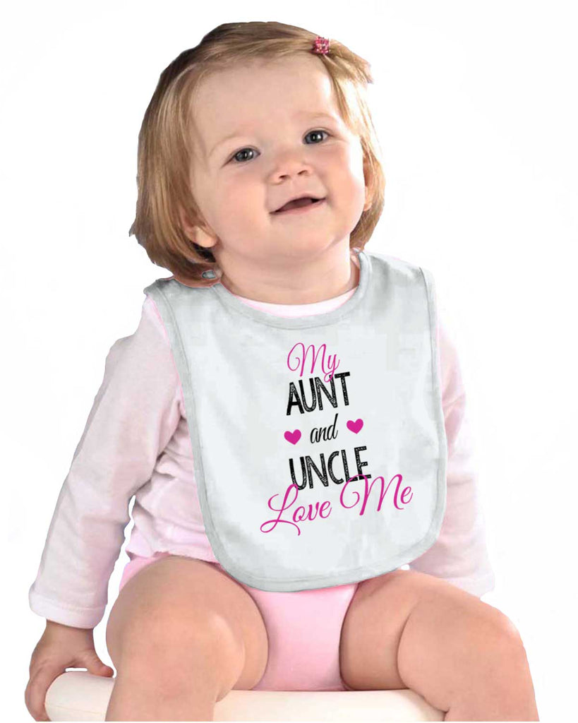 Aunt And Uncle Infant Baby Bib-Direct To Garment Print-Brisco Baby