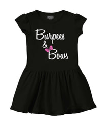 Burpees and Bows Solid Baby Infant Dress-Direct To Garment Print-Brisco Baby