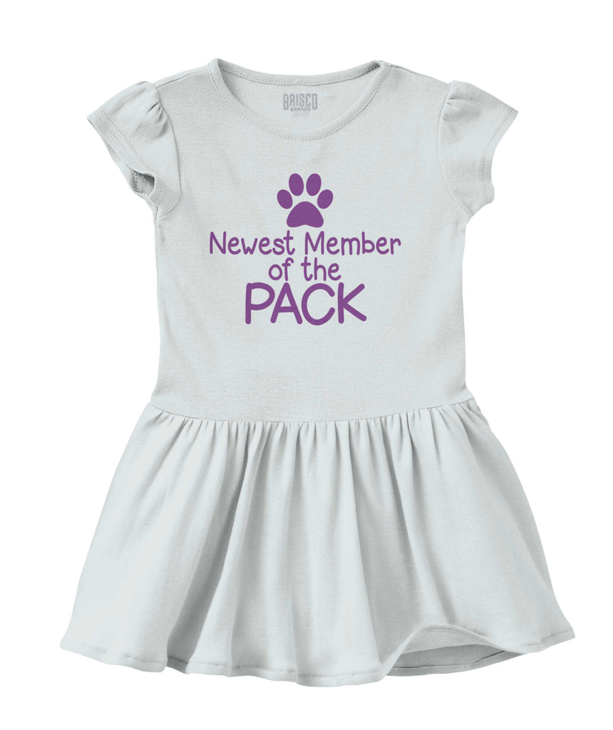 Member of the Pack Solid Baby Infant Dress-Direct To Garment Print-Brisco Baby