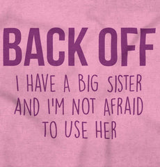 Big Sister And Not Afraid To Use Her Infant Baby Bib-Direct To Garment Print-Brisco Baby