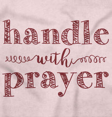 Handle With Prayer Toddler Ruffled Trim T-Shirt-Direct To Garment Print-Brisco Baby