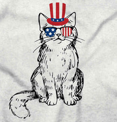 Patriotic Cat Romper Bodysuit-Direct To Garment Print-Brisco Baby