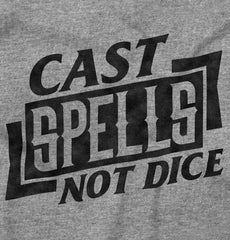 Cast Spells Not Dice Dungeons Infant Toddler T Shirt-Direct To Garment Print-Brisco Baby