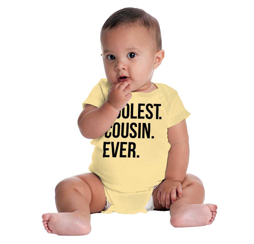 Coolest Cousin Ever Romper Bodysuit-Direct To Garment Print-Brisco Baby