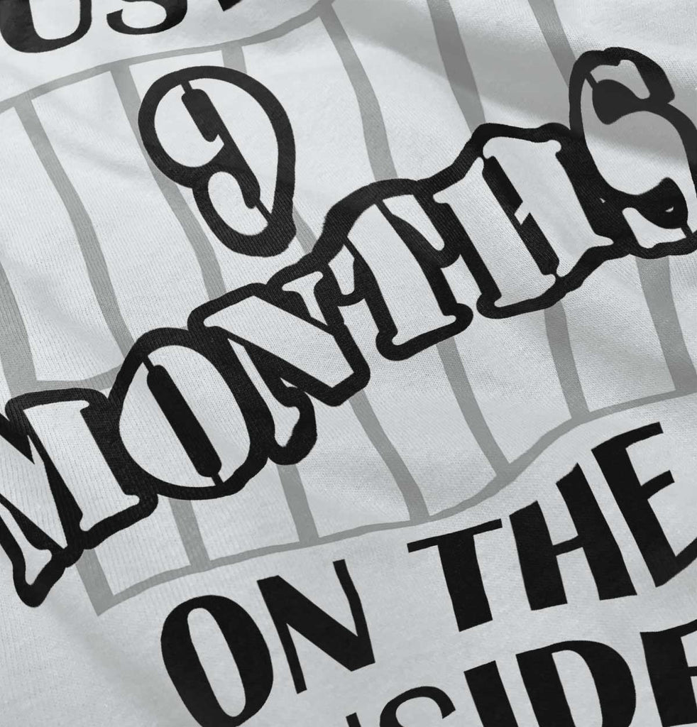 9 Months On The Inside Toddler Football Jersey Tee-Direct To Garment Print-Brisco Baby